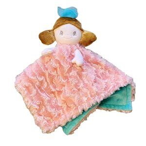 EBBA Pink & Blue Hanna Lil Luvster Girl Doll Aurora World Lovey Security Blanket
